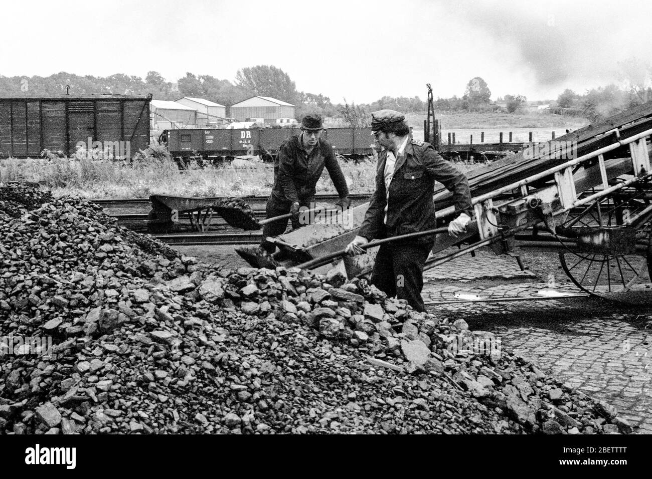 Le chemin de fer étroit Oschatz - Mugeln en 1990 Banque D'Images