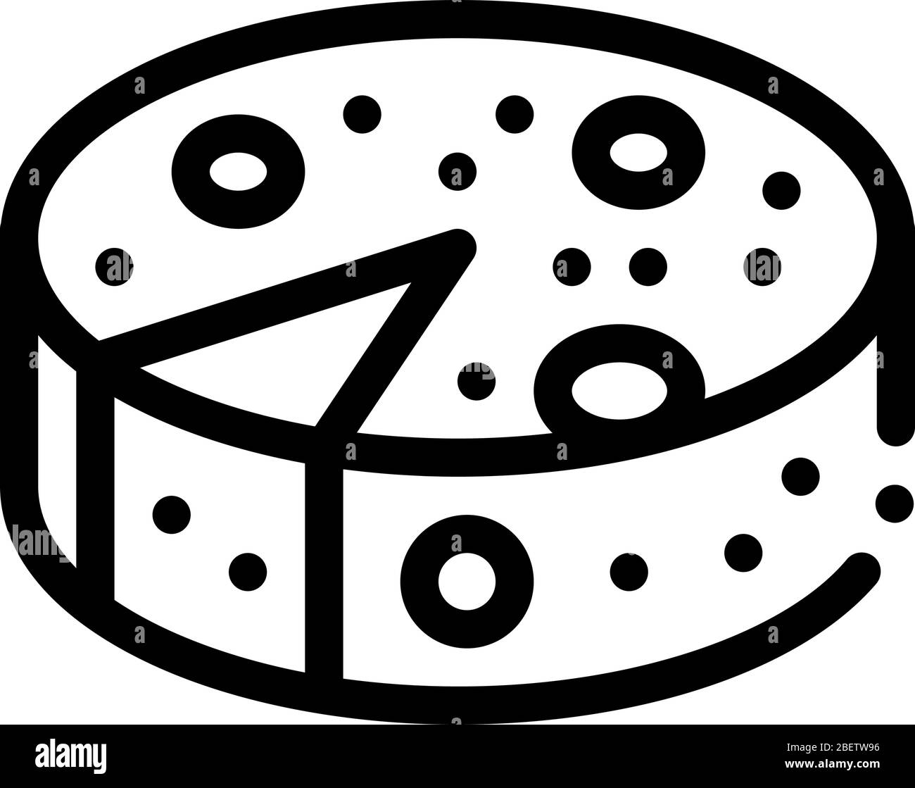 illustration du contour vectoriel de l'icône représentant le fromage Illustration de Vecteur