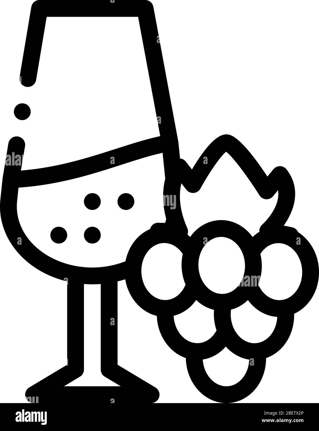 illustration du vecteur de vin avec raisins Illustration de Vecteur