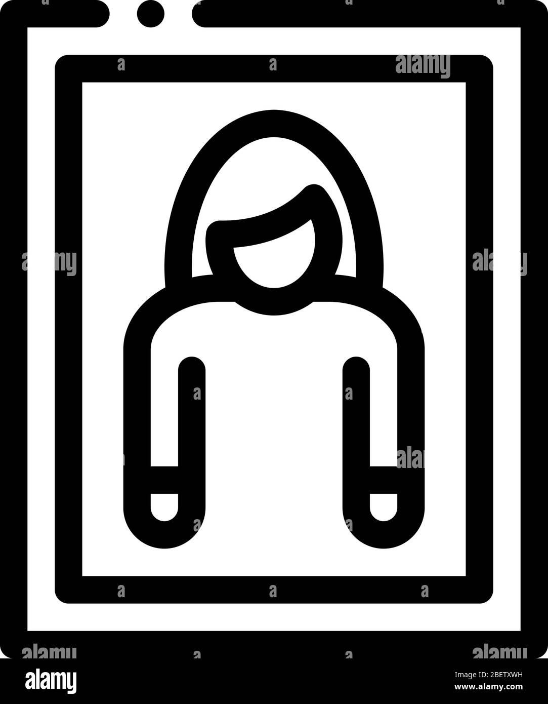 photo de la femme dans le cadre icône vecteur illustration du contour Illustration de Vecteur