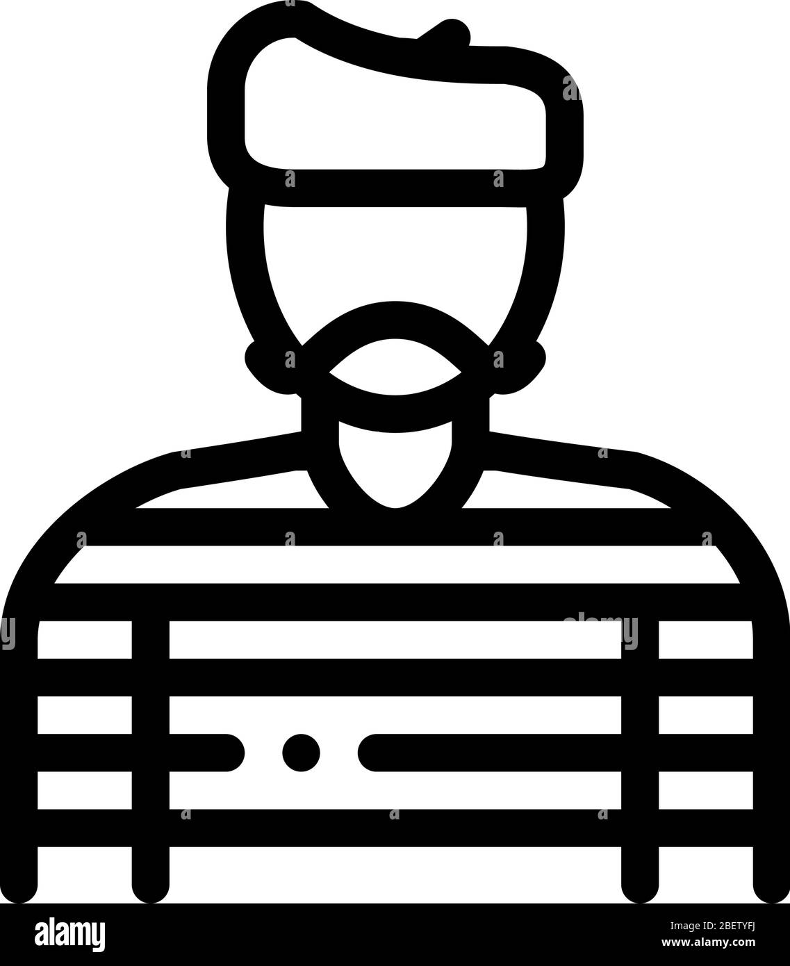 illustration du dessin vectoriel de l'icône française du chef pâtissier baker Illustration de Vecteur