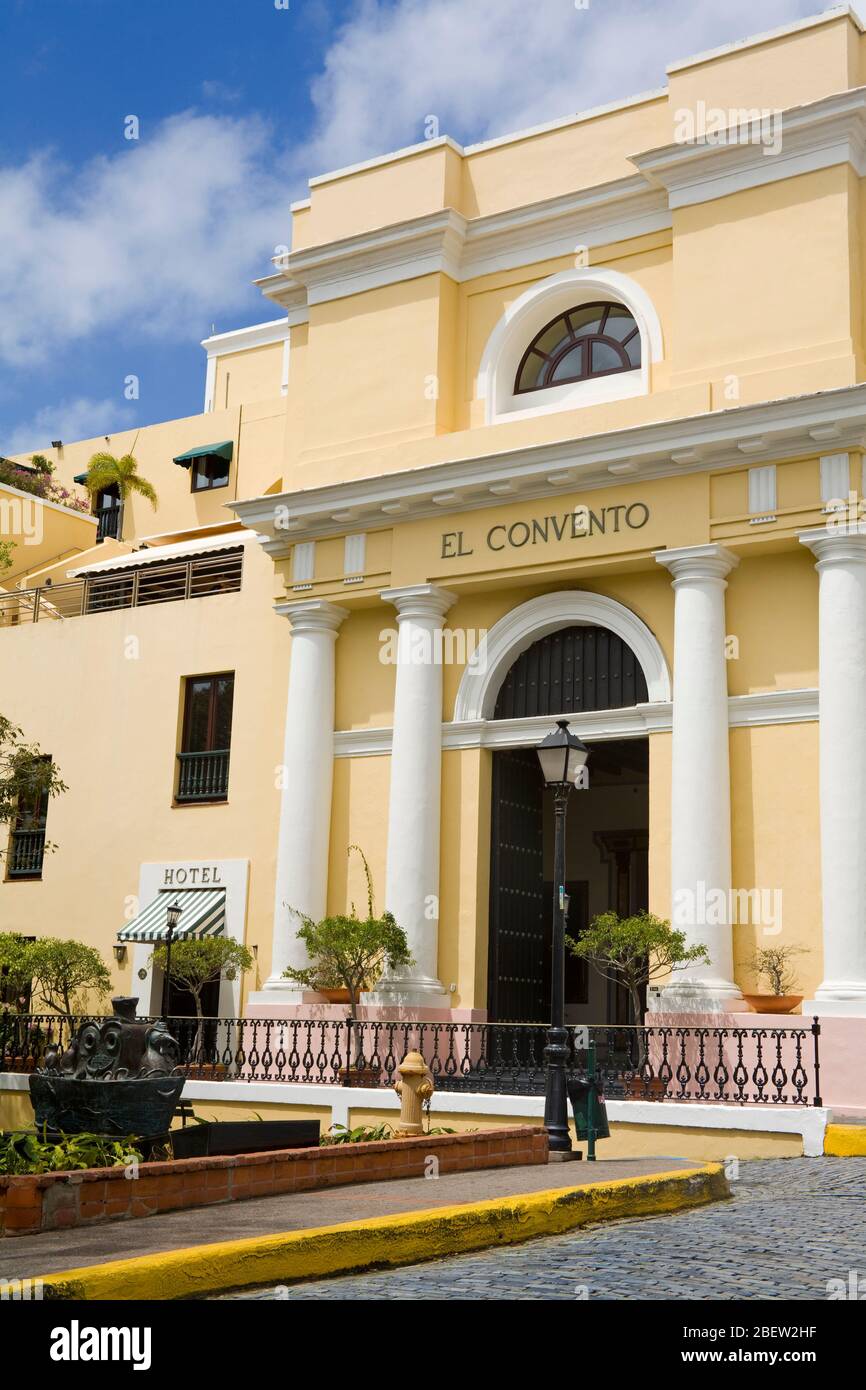 El Convento Hotel dans le Vieux San Juan, île de Porto Rico, États-Unis d'Amérique Banque D'Images