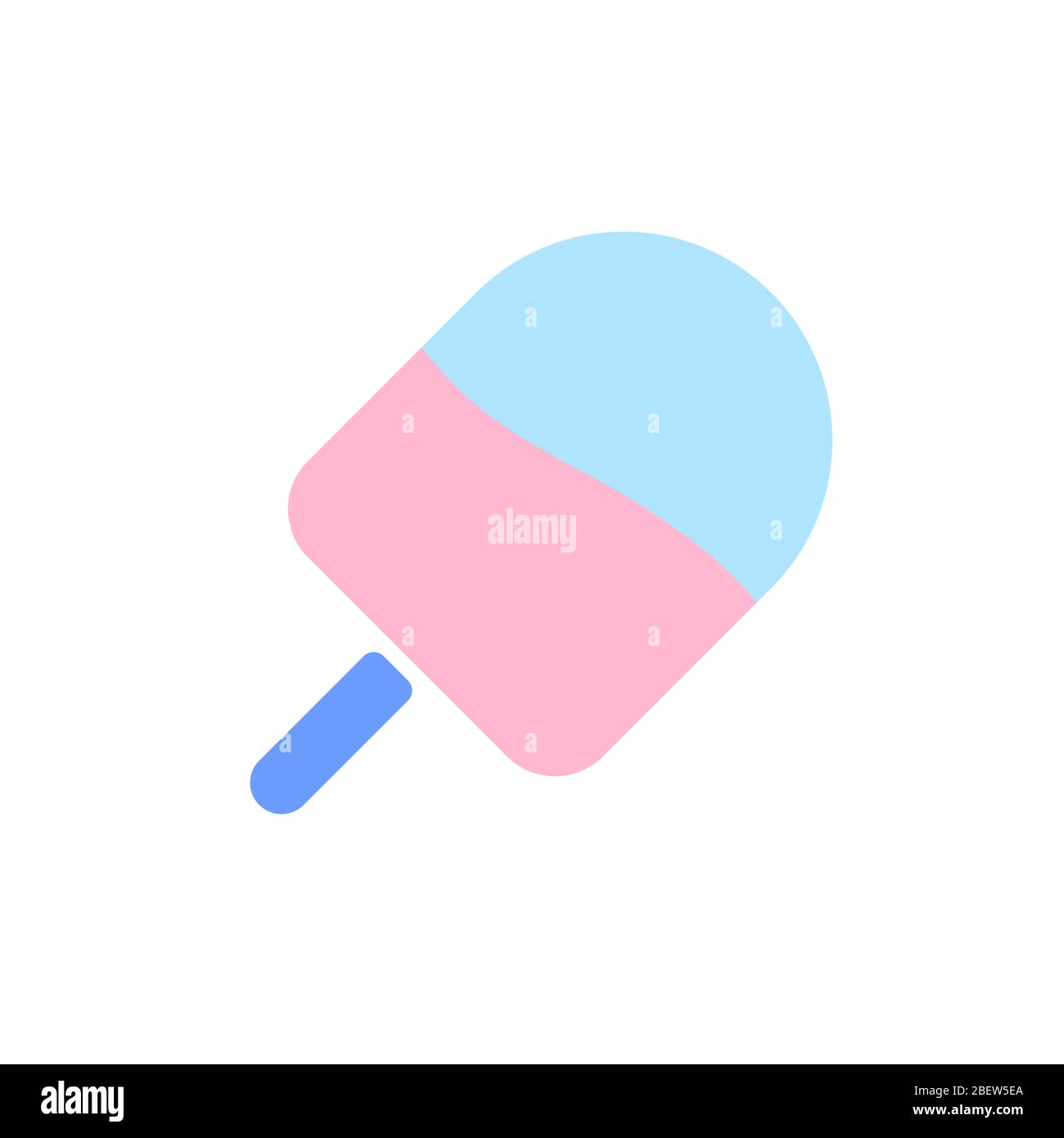Icône couleur plate crème glacée dans un style simple Illustration de Vecteur