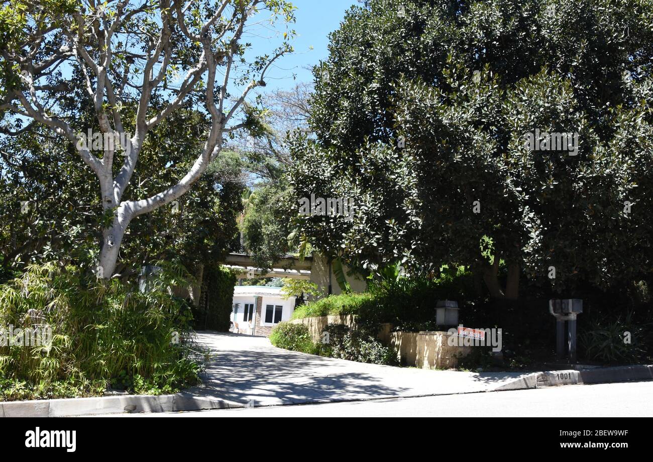 Beverly Hills, Californie, États-Unis 15 avril 2020 une vue générale de l'atmosphère de la maison de Dinah Shore au 1001 Hillcrest Drive à Beverly Hills, Californie, États-Unis. Photo de Barry King/Alay stock photo Banque D'Images