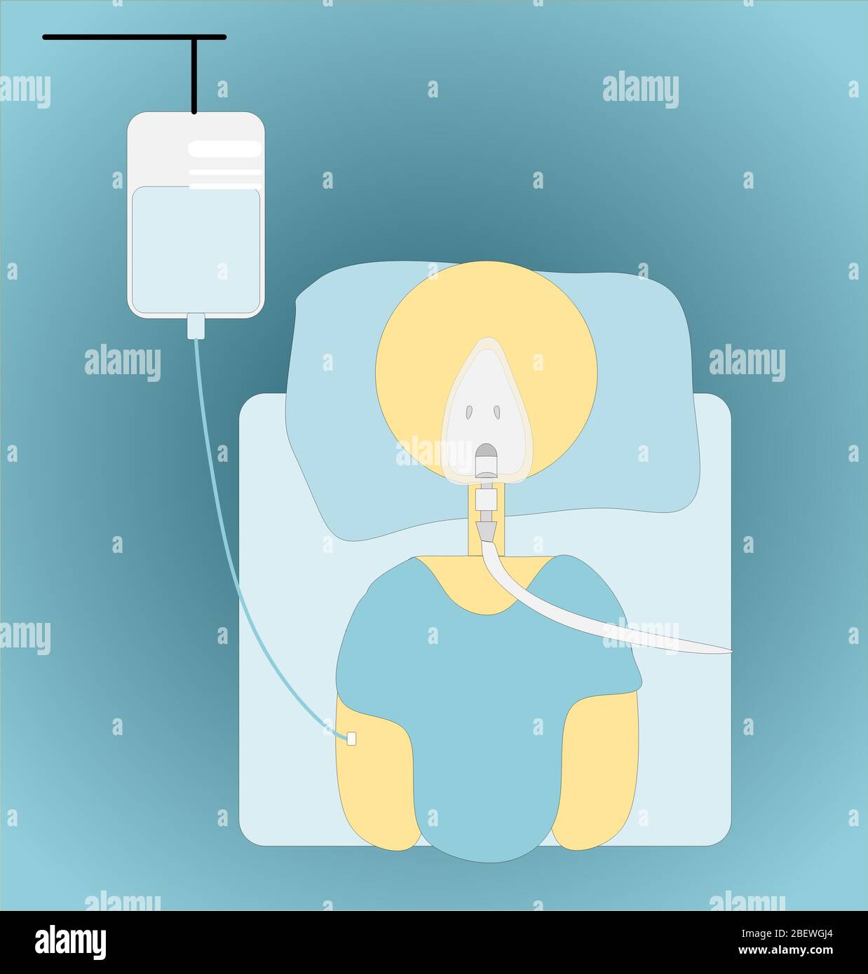 Patient dans le coma Banque D'Images