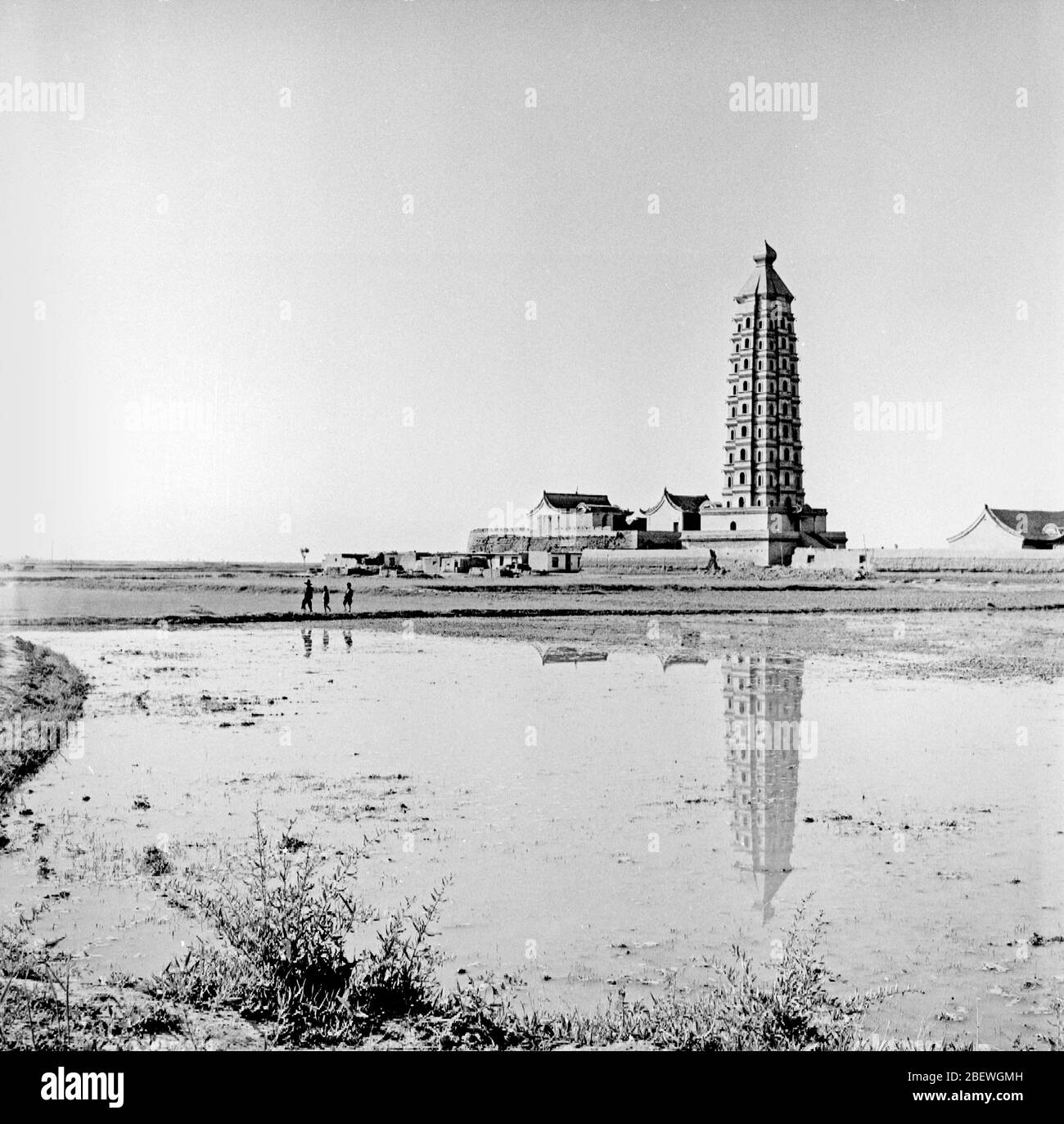 En juillet 1958 Tour Nord du Yinchuan Banque D'Images
