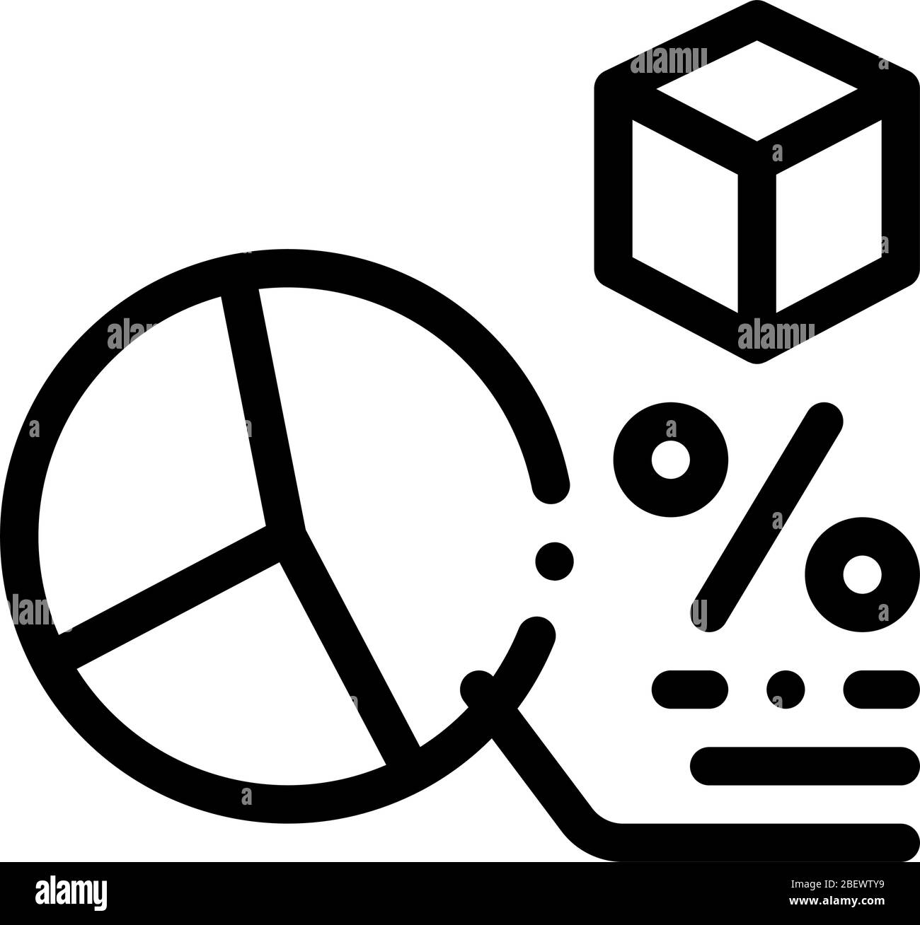 illustration du vecteur de l'icône du graphique de pourcentage de colis Illustration de Vecteur