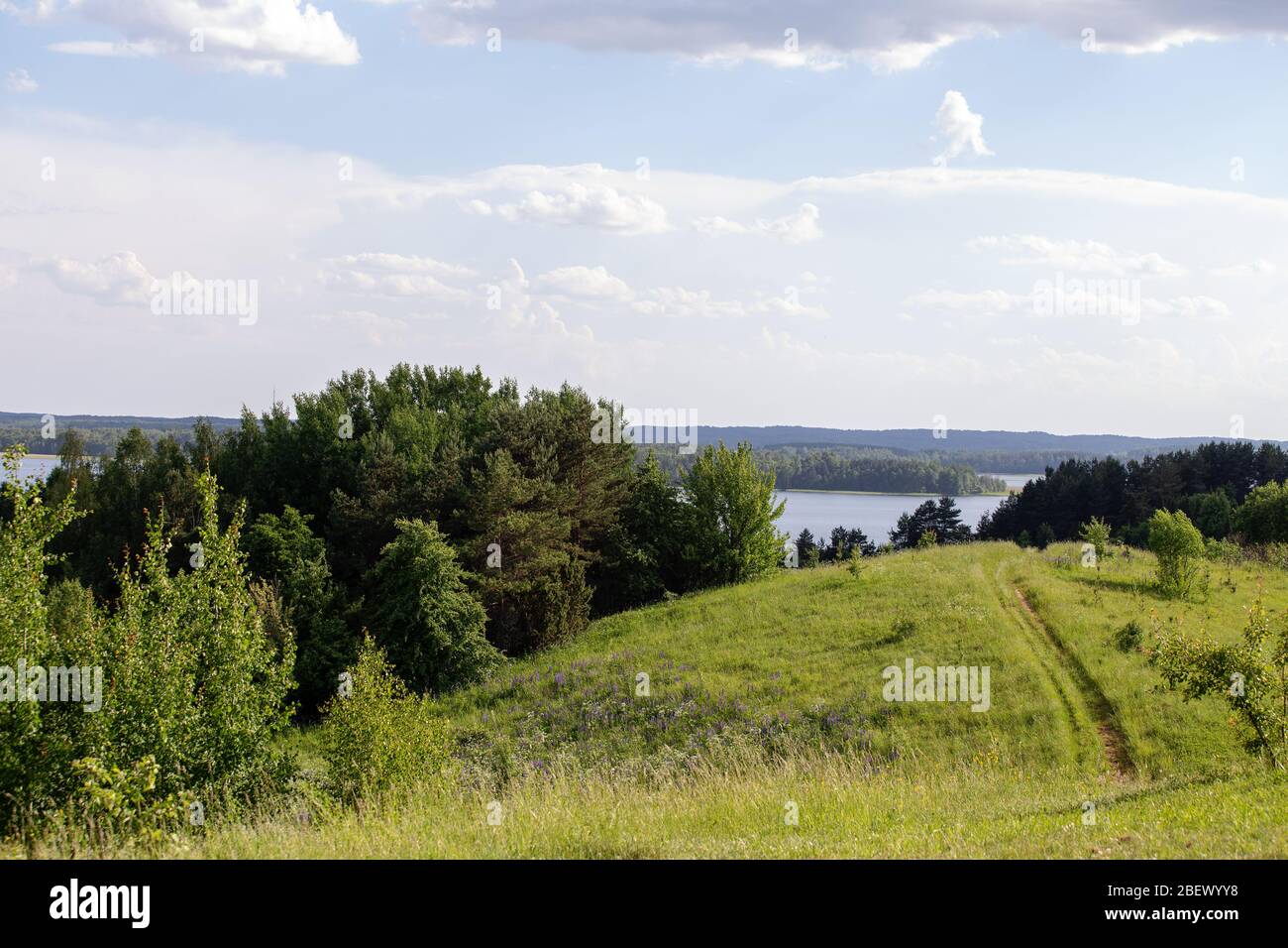 Tourisme en Biélorussie. Parc national des lacs Braslav. Voyage en Biélorussie Banque D'Images