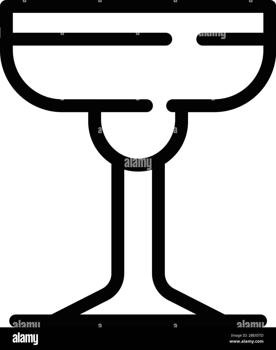 Icône de soucoupe de champagne, style contour Illustration de Vecteur