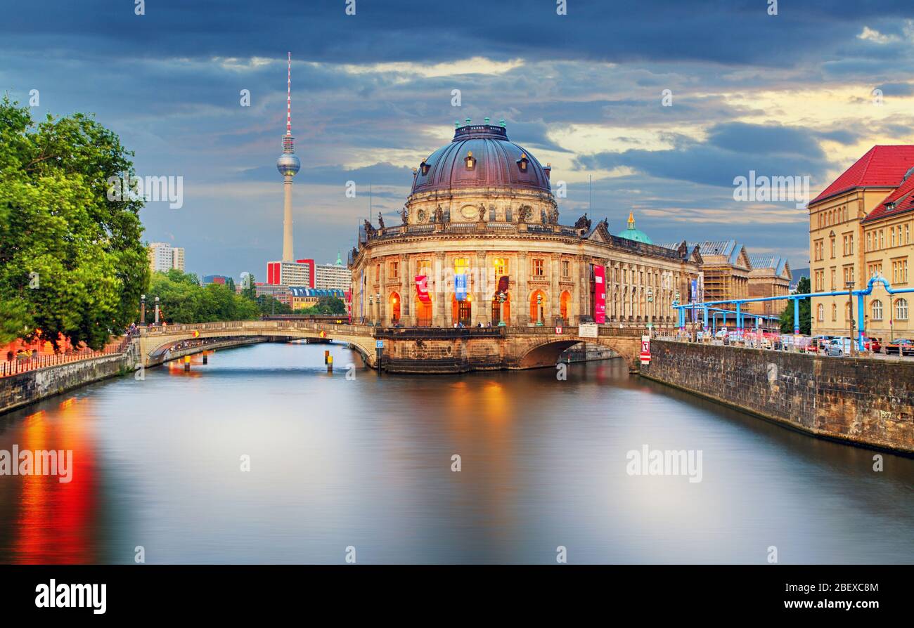 Allemagne, Berlin au crépuscule Banque D'Images