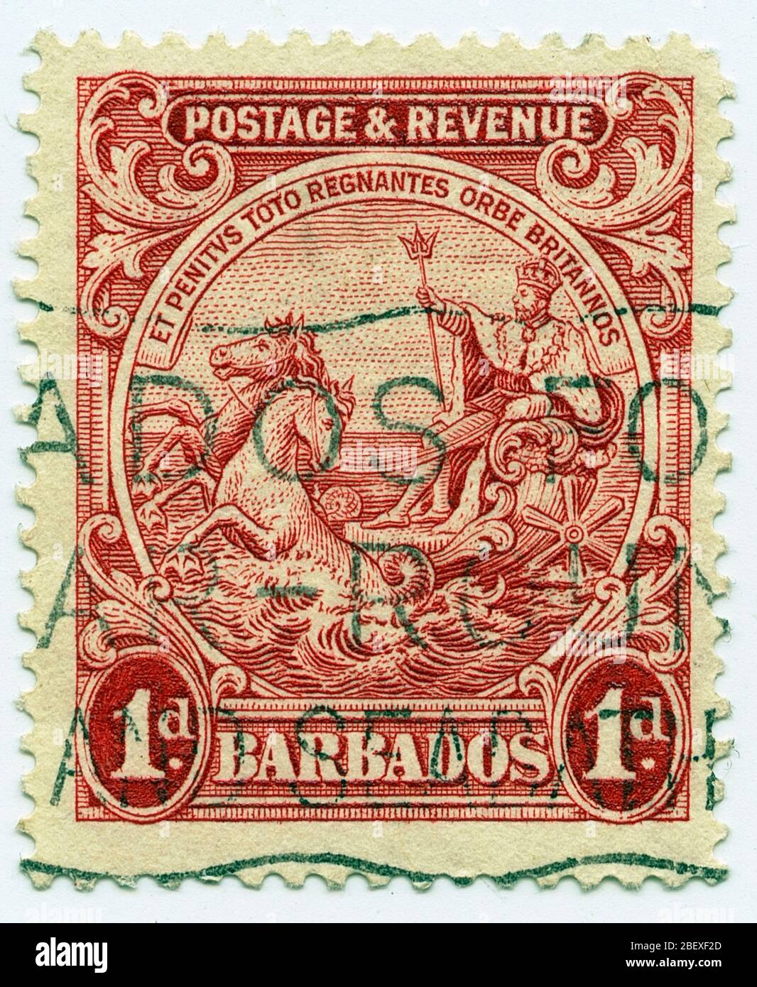 Barbade 1 jour de timbre-poste des années 1930 Banque D'Images