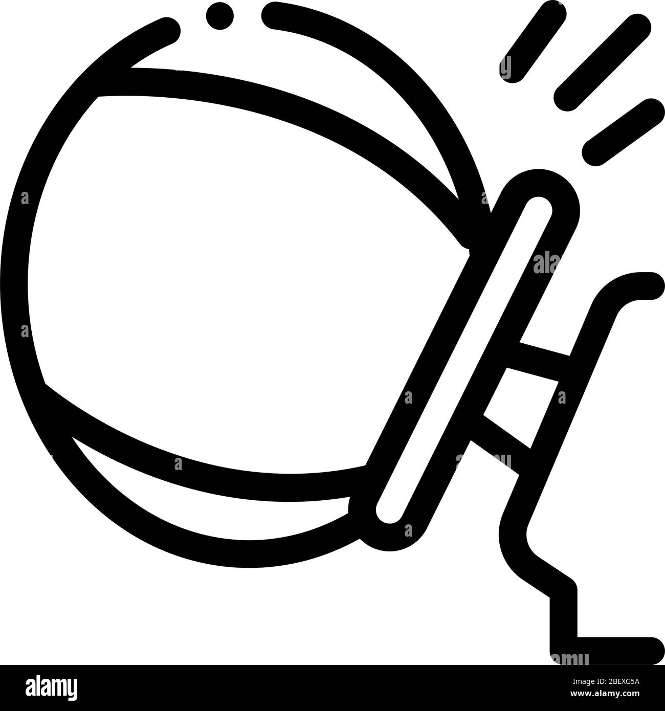 illustration du contour vectoriel de l'icône du sac de sécurité Illustration de Vecteur