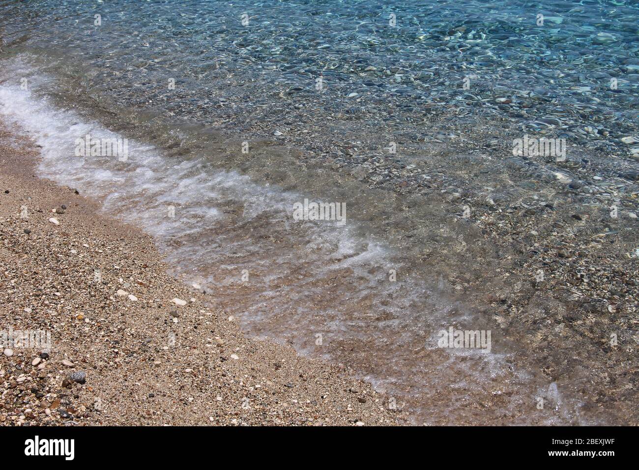 Détails cristallins à Cala Luna en Sardaigne, Italie. Banque D'Images