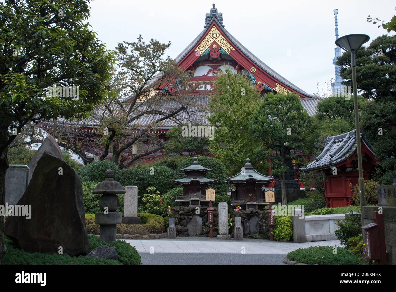 Temple Sensō-ji, 2-3-1 Asakusa, Taitō-ku, Tokyo, Japon. Créé 628 Banque D'Images