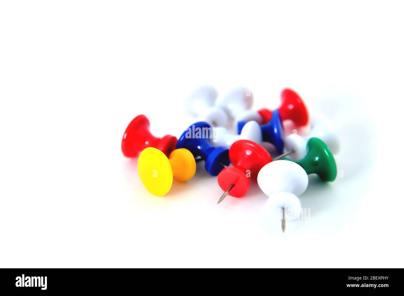 boutons sur fond blanc Banque D'Images
