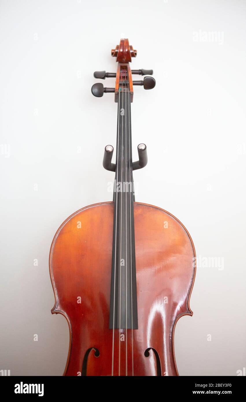 Détail violoncelle gros plan photographie Banque D'Images