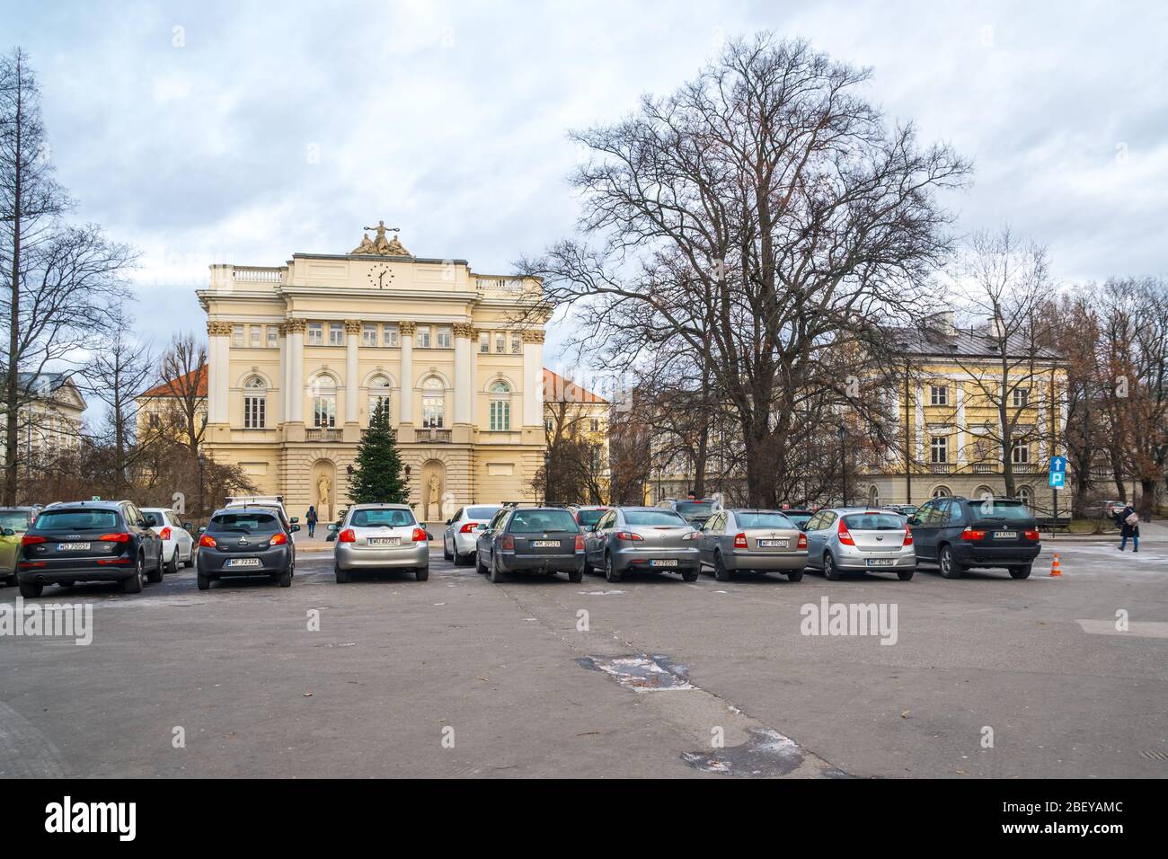 Varsovie, Pologne - 3 janvier 2019 : Collegium Novum, l'ancien bâtiment de la bibliothèque Banque D'Images