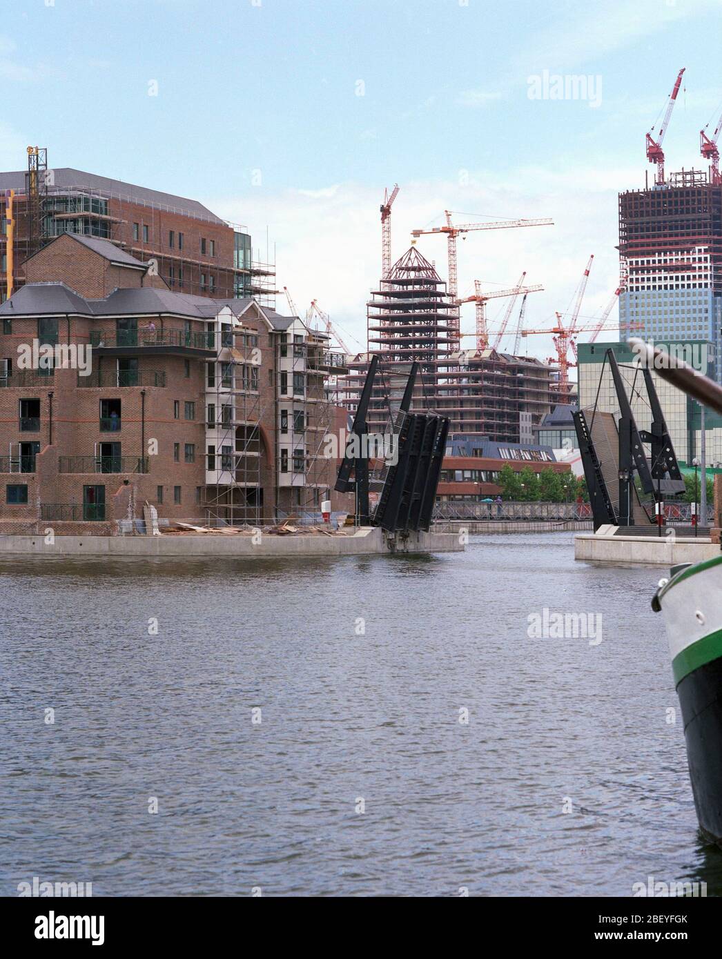 Street Scene, 1990, Docklands Londres, Royaume-Uni Banque D'Images