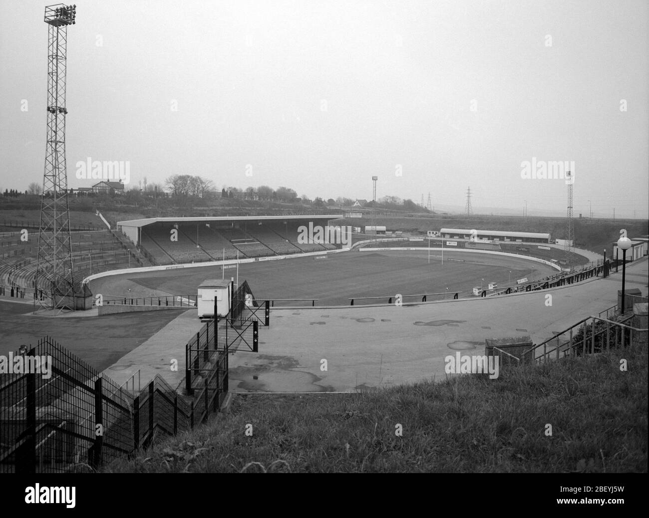 1993, terrain de rugby du stade Odsall, Bradford, West Yorkshire, Angleterre du Nord, Royaume-Uni Banque D'Images