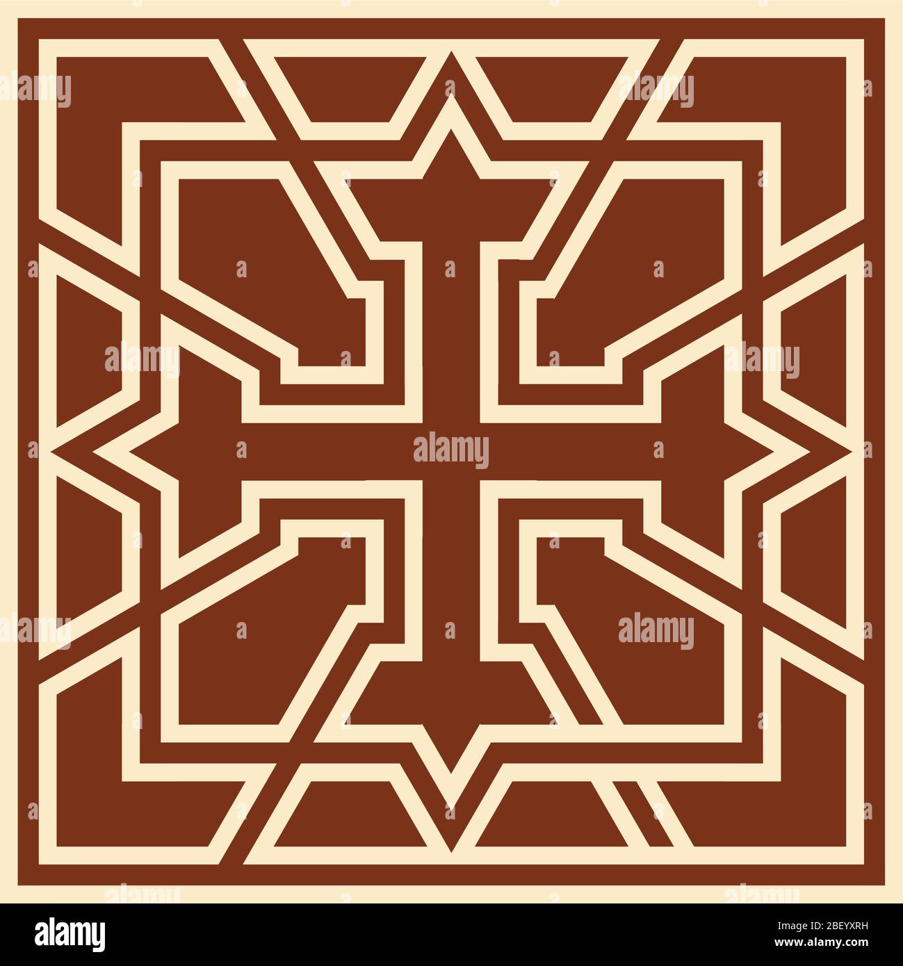 Coptic Cross design décoratif et motif , Haute précision, N° 1.4 Illustration de Vecteur