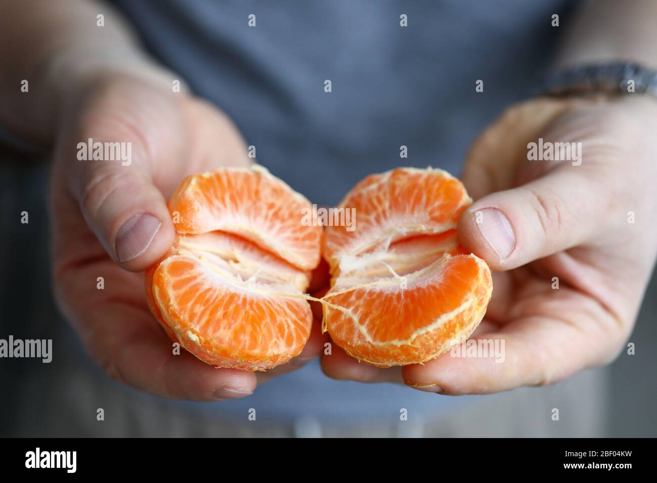 Yummy et mandarine saine Banque D'Images