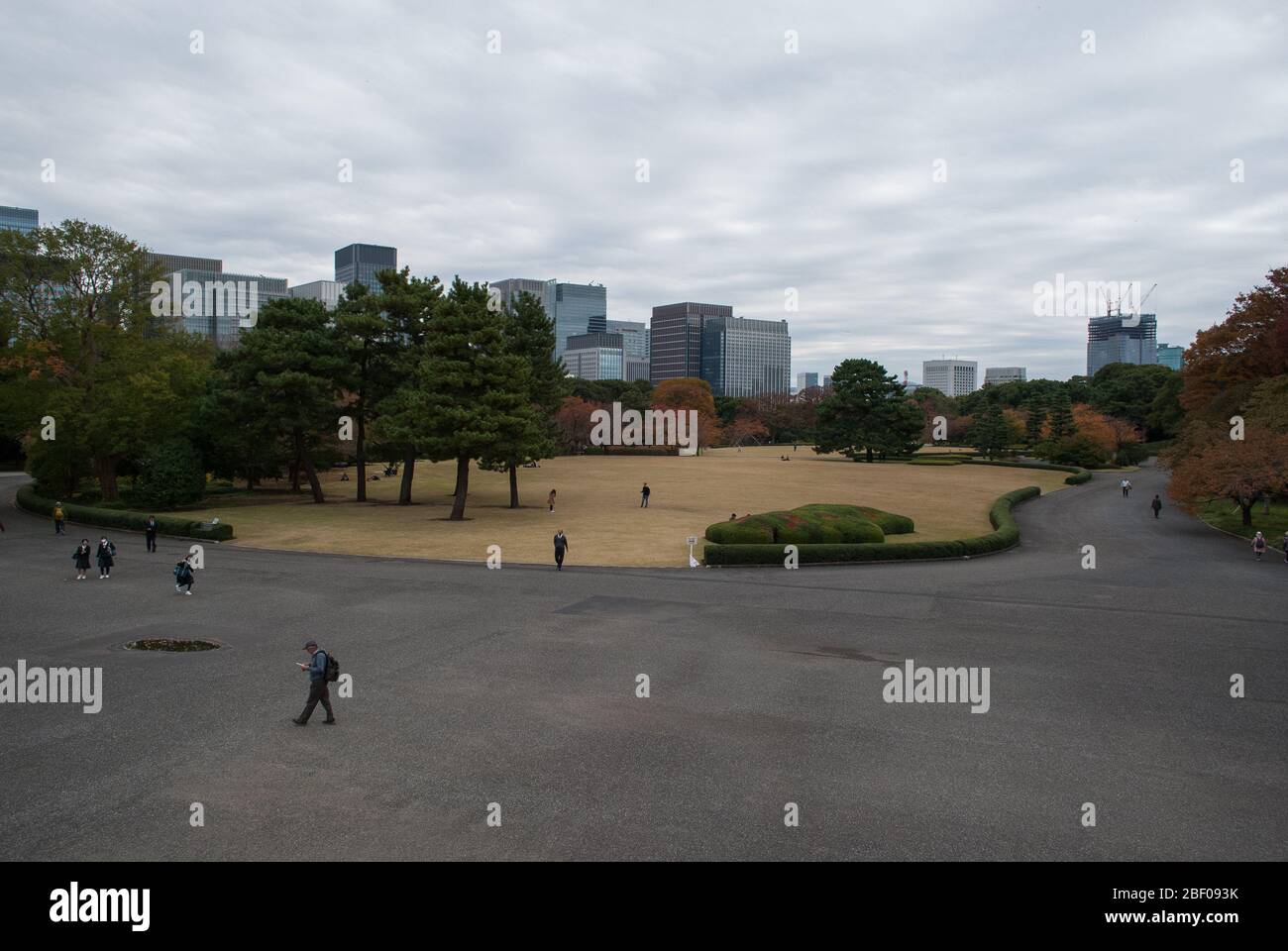 Vieux château d'Edo Palais impérial de Tokyo, quartier de Chiyoda, Tokyo, Japon Banque D'Images