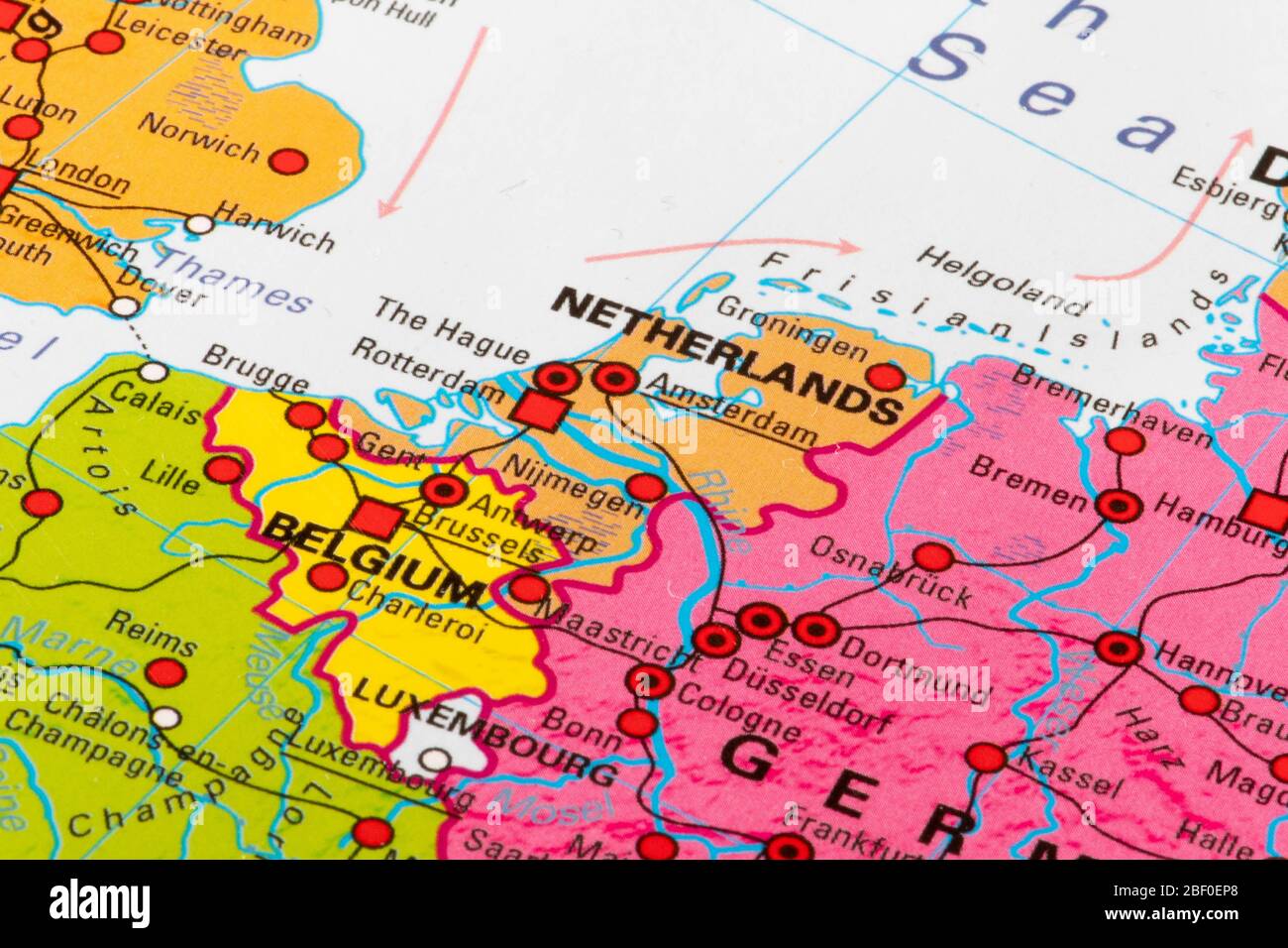 Europe, carte des Pays-Bas Banque D'Images