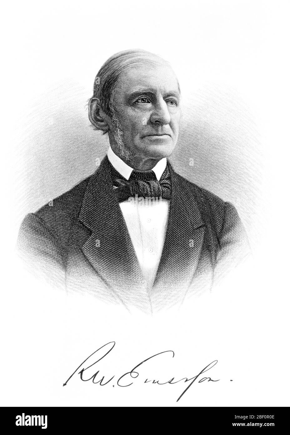 1880 PORTRAIT SENIOR DE RALPH WALDO EMERSON POÈTE AMÉRICAIN ESSAYISTE PHILOSOPHE ET CLERGYMAN DE CONCORD MASSACHUSETTS USA - Q52322 CPC001 HARS HEAD AND ÉPAULES OLDSTER ET ANCIENS 19ÈME SIÈCLE 1880 CONCORD MILIEU-19ÈME SIÈCLE PHILOSOPHE TRANSCENDENTALISME TRANSCENDENTALIST NOIR ET BLANC CAUCASIEN ETHNIQUE CLERGYMAN EMERSON ESSAYISTE POÈTE INTELLECTUEL ANCIEN Banque D'Images