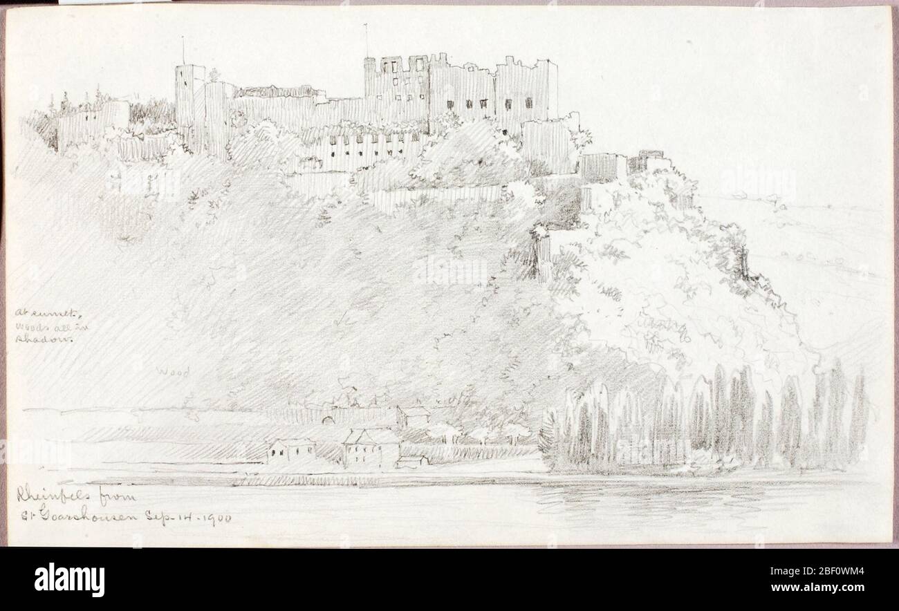 Rheinfels de St Goarshausen. Banque D'Images