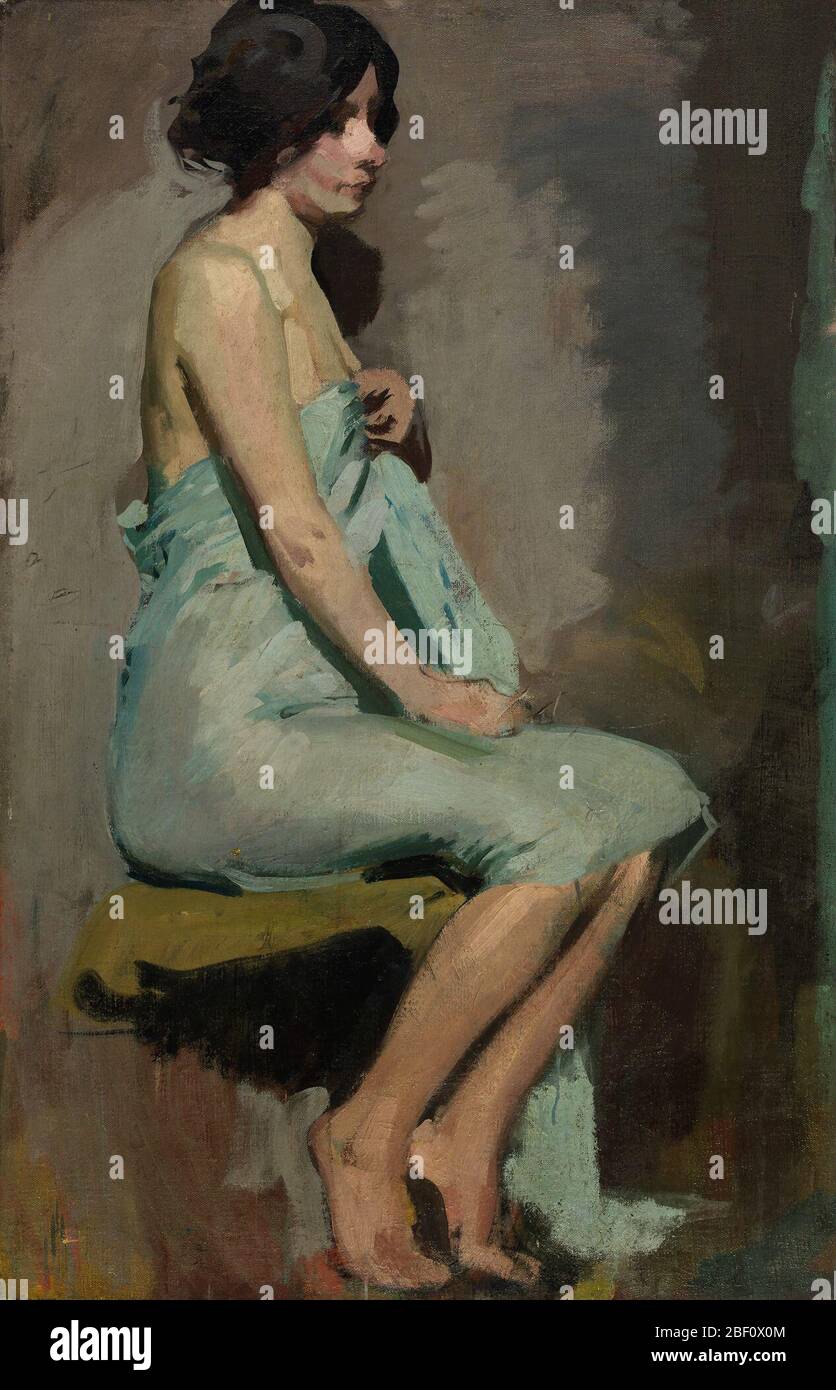 Étude d'une femme assise. Banque D'Images Étude d'une femme assise. Banque D'Images