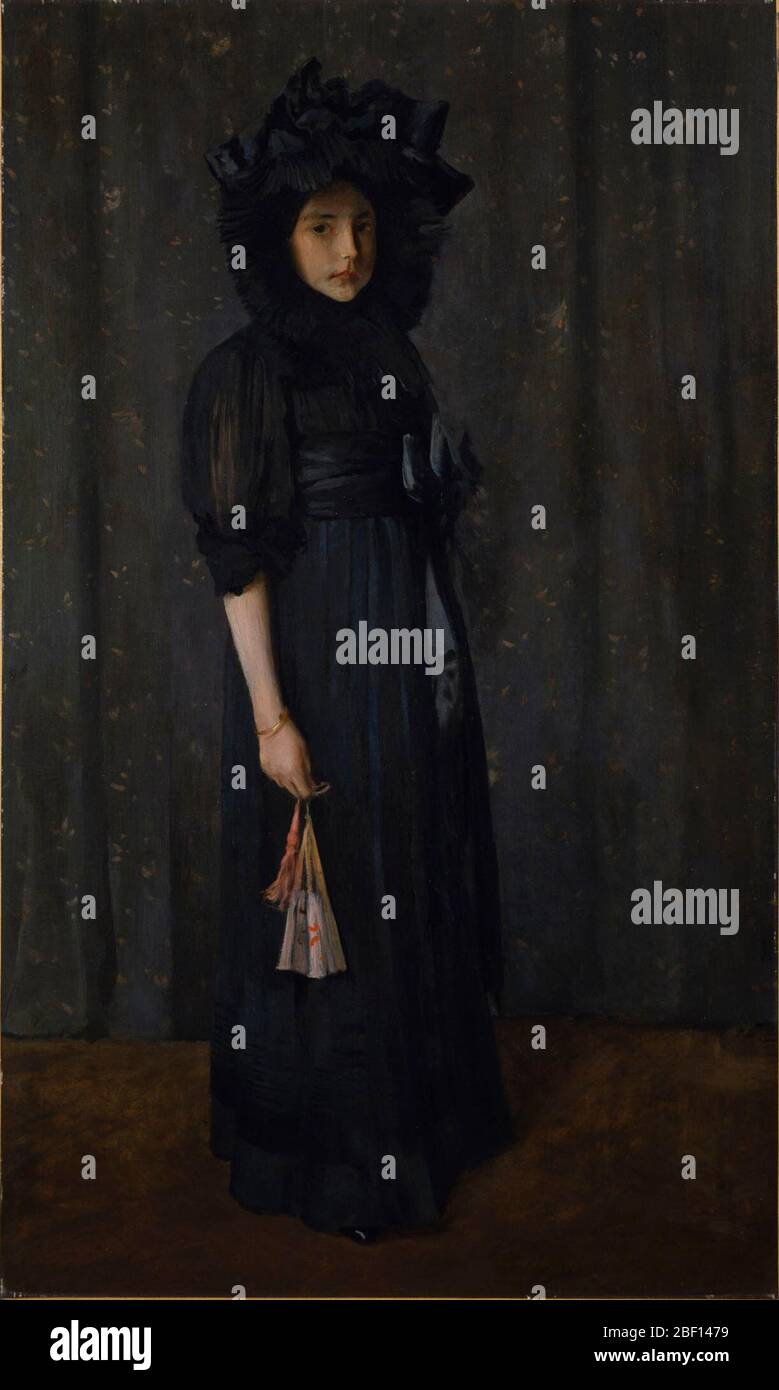 Artistes fille dans mères habiller jeune fille en noir. JH acheté de Davis Galleries, New York 1957HIGH MUSEUM OF ART, Atlanta. « After Whistler », 15 novembre 2003-8 février 2004. TOUR : INSTITUT DES ARTS DE DETROIT, 6 mars-30 mai 2004.NEWARK MUSEUM, New Jersey. Banque D'Images