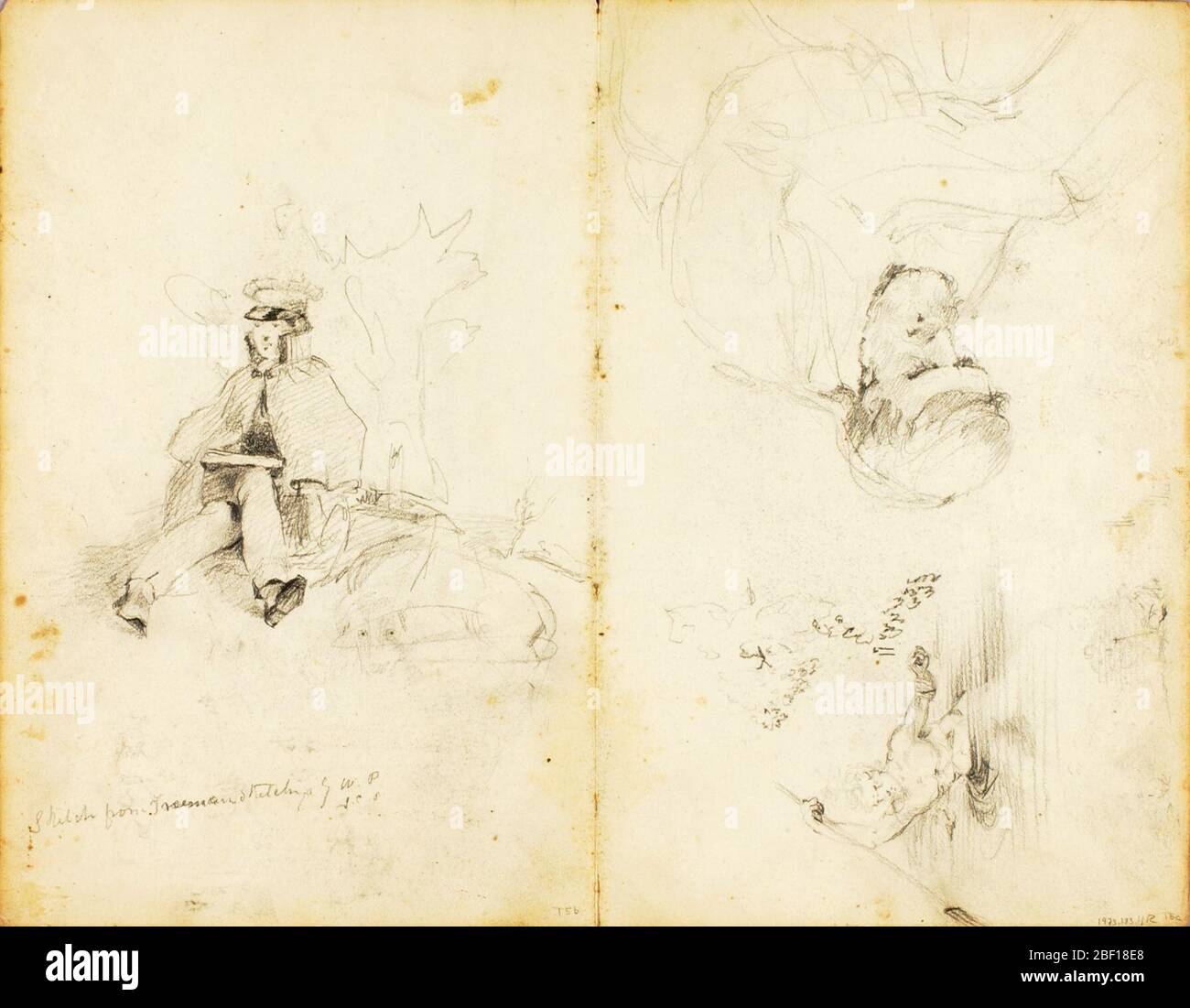 StudiesChrist prêchant l'homme avec la lance etc Banque D'Images