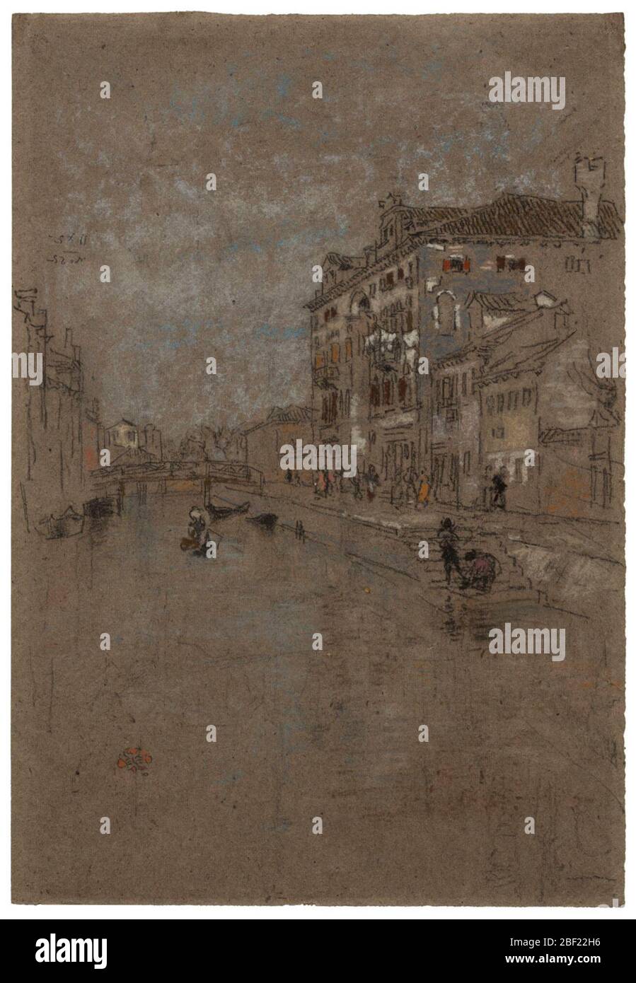 Canal dans l'entrepôt de tabac de Venise. CORCORAN GALLERY OF ART, DC. 'Whistler et son Cercle à Venise'8 février 2003 - 5 mai 2003. TOURNÉE : THE GROLIER CLUB, NY. 17 septembre 2003 - 22 novembre 2003.FONDATION BEYELER, Bâle, Suisse. Banque D'Images