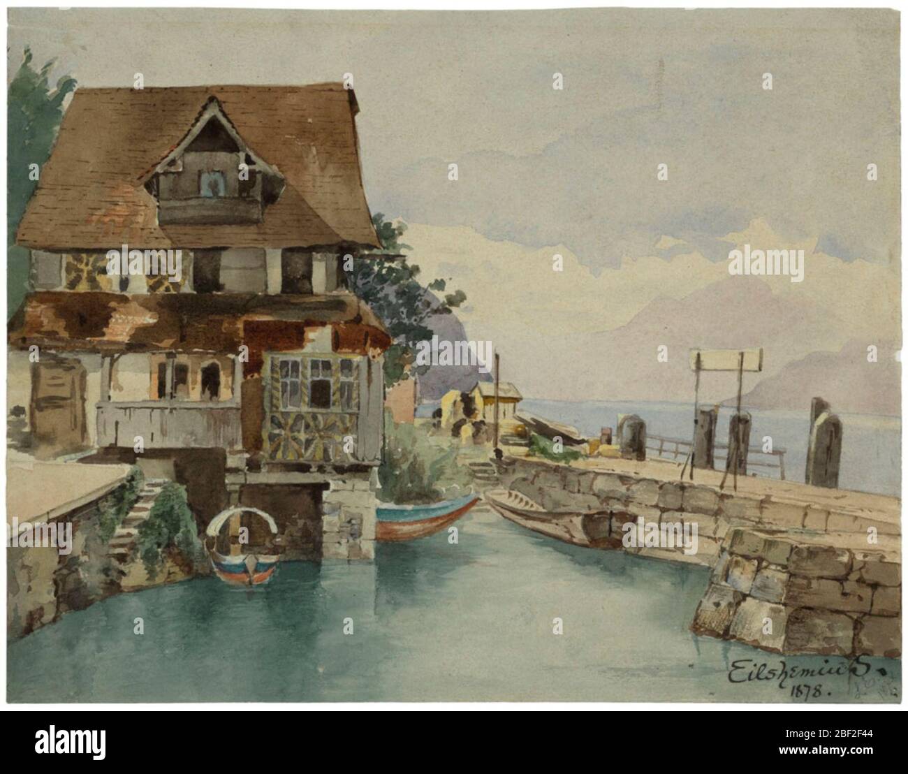 Maison sur Canal. Banque D'Images