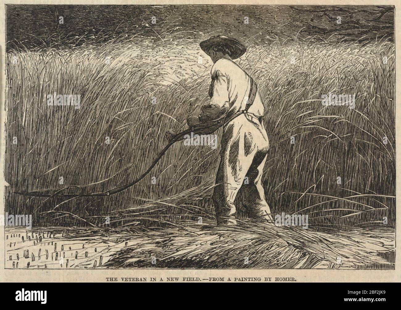 L'ancien combattant dans un nouveau champ du journal illustré Frank Leslies le 13 juillet 1867. Banque D'Images