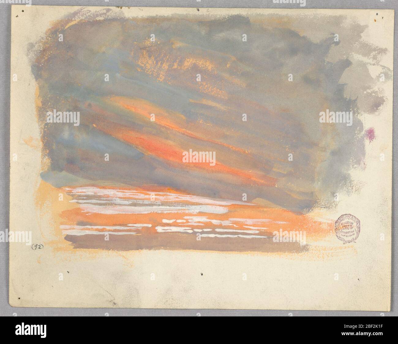 Étude des nuages Rome Italie. Esquisse d'un coucher de soleil et nuages. Banque D'Images