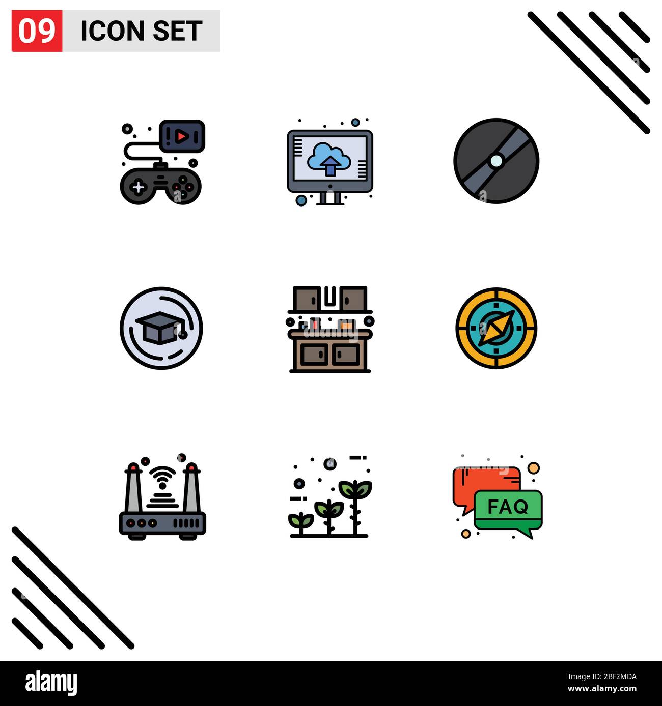 9 Couleurs Plates Vectorielles Thematiques Et Symboles Modifiables De Eat Graduation Cinema Education Pokemon Elements De Conception Vectorielle Editable Image Vectorielle Stock Alamy