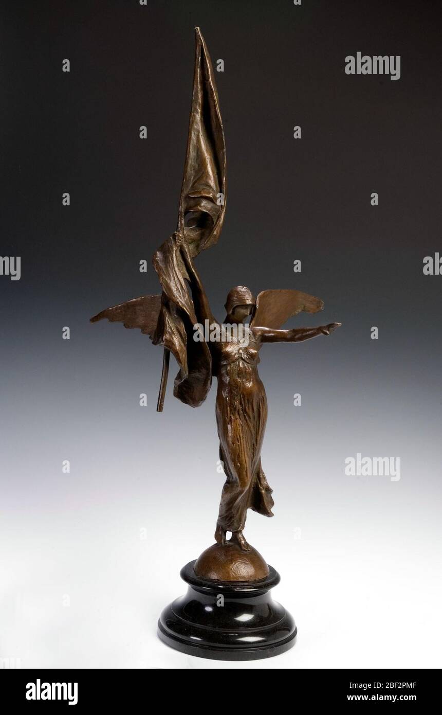 Victoire aidée. Winged Victory est l'un des bronzes que Daniel Chester French avait coulés d'une maquette, un modèle plus petit généralement fait de cire ou d'argile. Banque D'Images