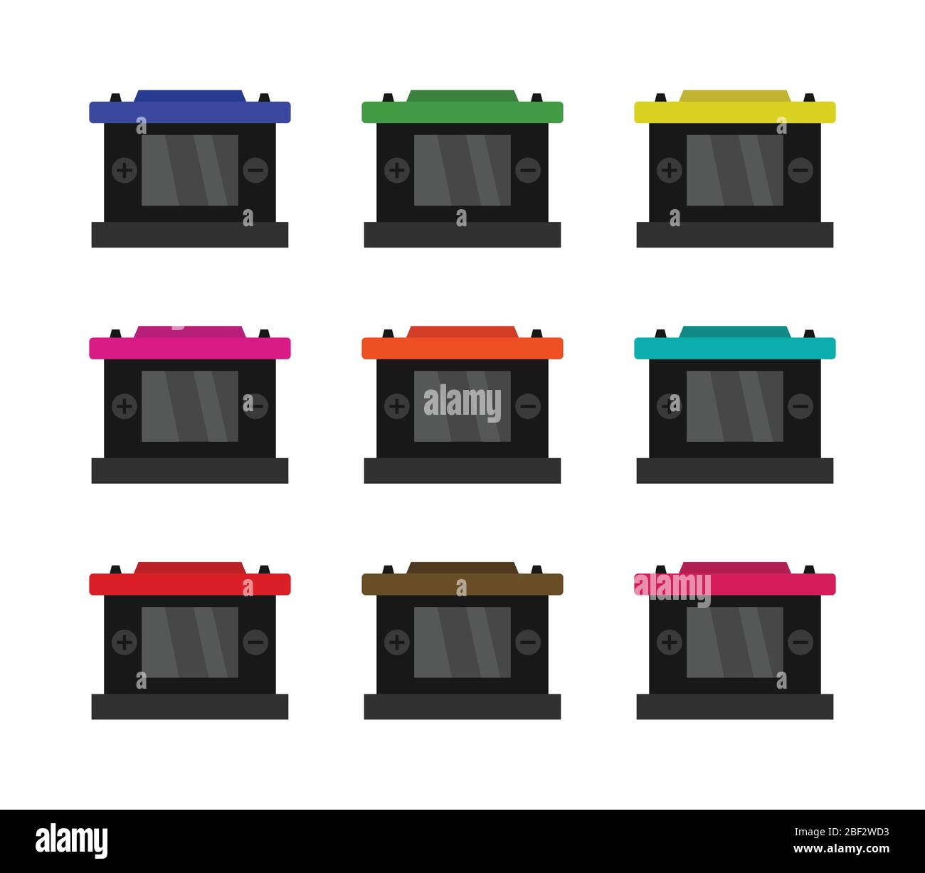 icône de batterie de voiture illustrée dans le vecteur sur fond blanc Illustration de Vecteur