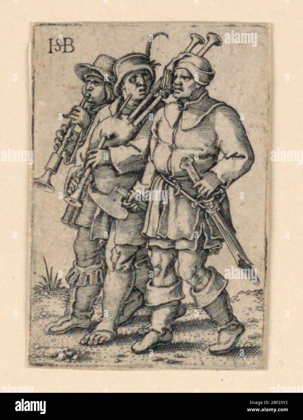 La procession de mariage trois musiciens. Banque D'Images
