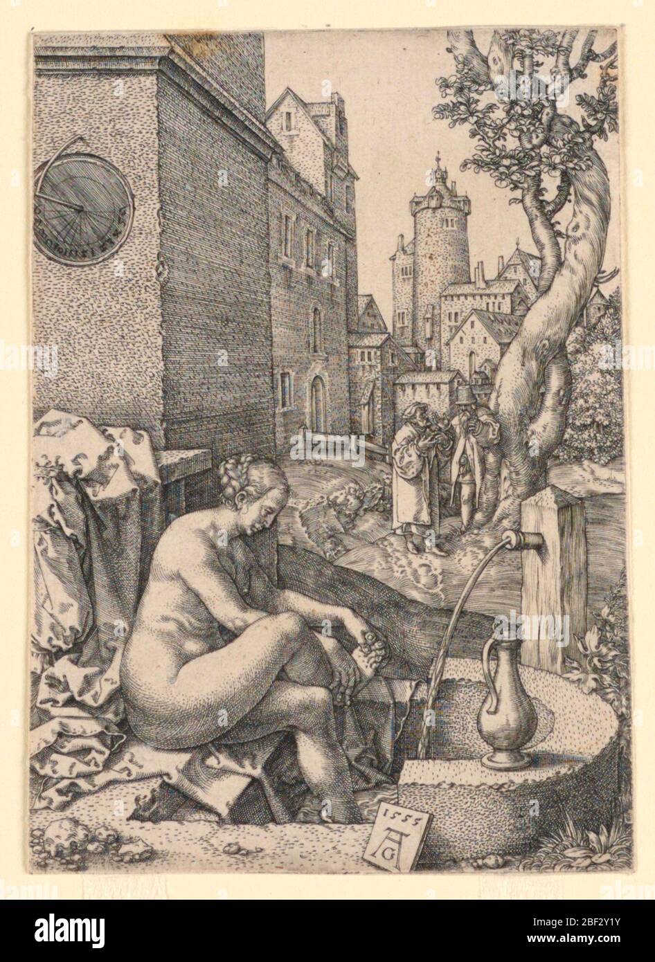 Susanna et les anciens. Banque D'Images