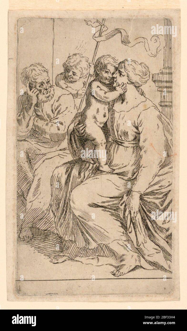 La Sainte famille avec Saint Jean. Inversion de la composition de 1931-94-211. Banque D'Images