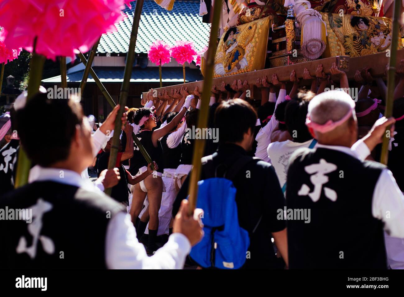 Festival japonais de yatai à Himeji, Japon. Banque D'Images