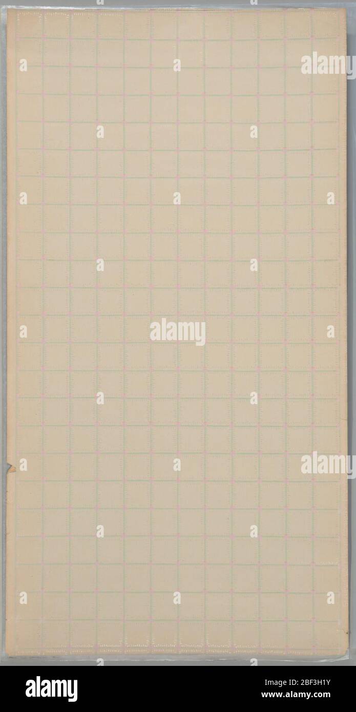 Papier de plafond. Grille complète avec lignes courtes de mica liquide imprimées autour du bord des carrés. Banque D'Images