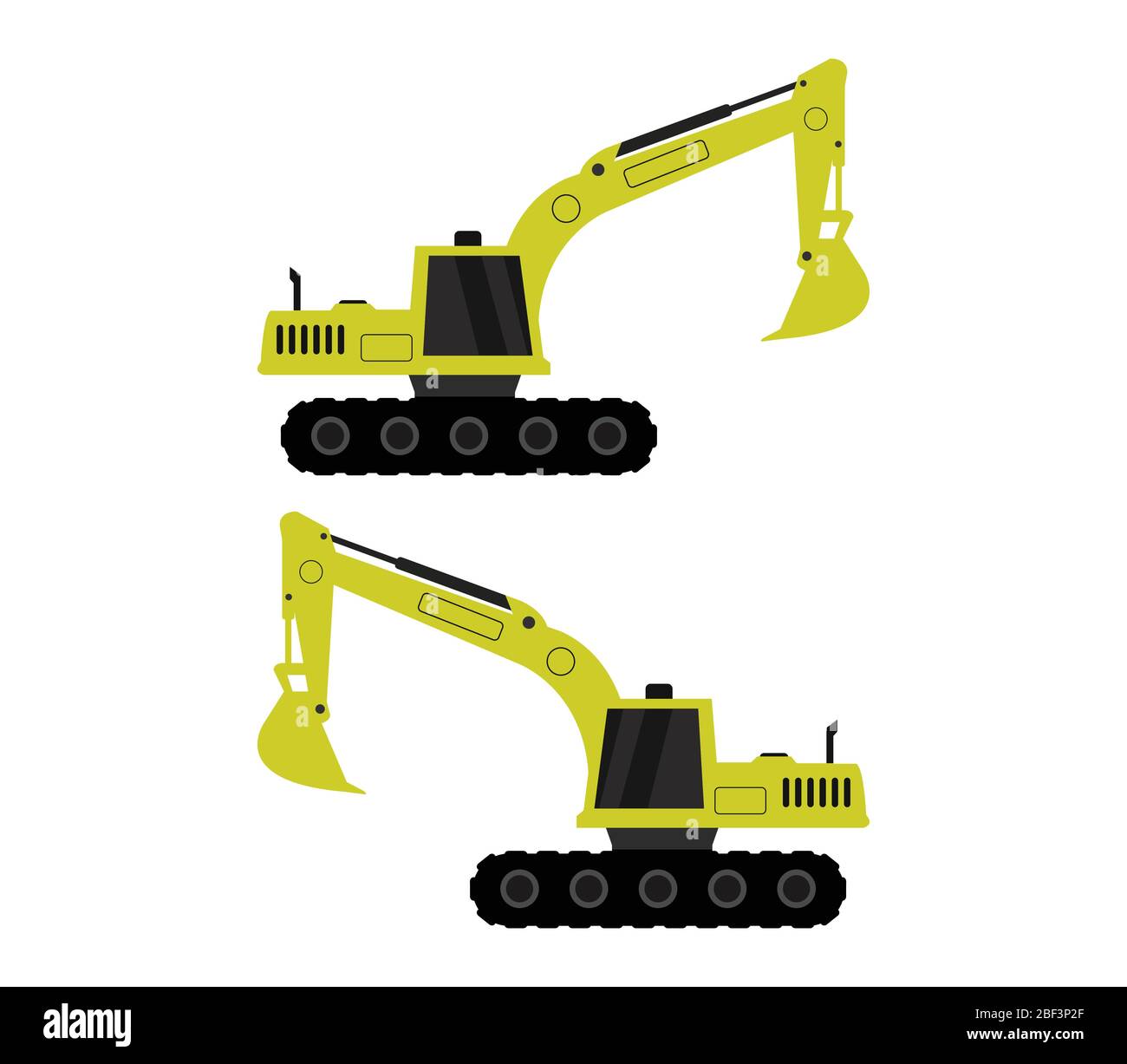 icône de pelle hydraulique illustrée dans vecteur sur fond blanc Illustration de Vecteur