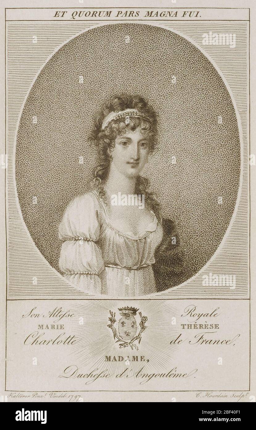Marie Thérèse Charlotte de France. Banque D'Images