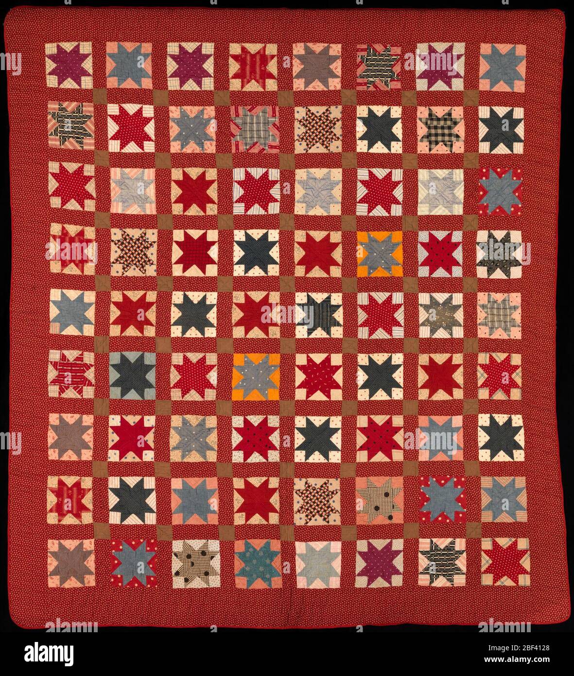 Huit étoiles pointues. Banque D'Images