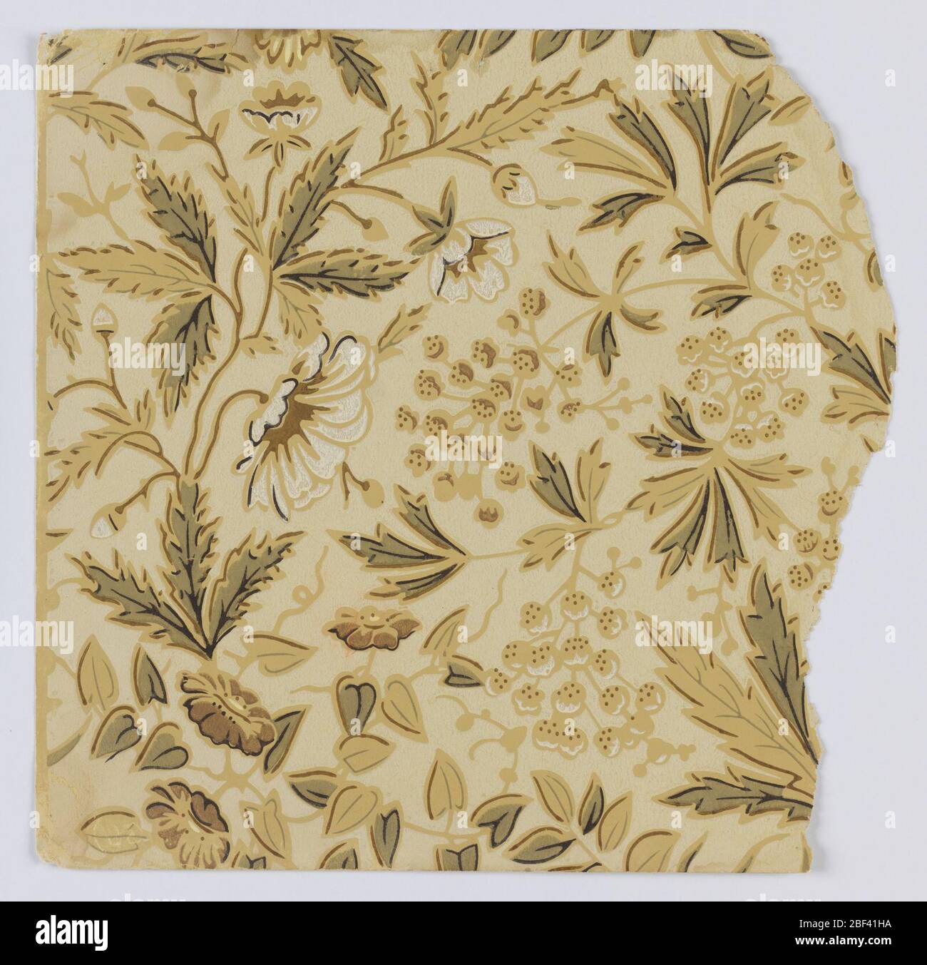 Échantillon de flanc. Fonds d'écran fragmentaires tirés d'un livre d'échantillons, y compris les dessins esthétiques et anglo-japonais.72 pages d'échantillons. Banque D'Images