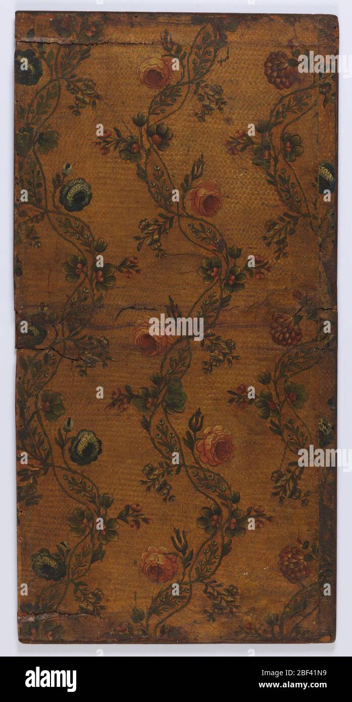 Flanc. Motif fleuri effet vinage. Fleurs rouges et fleurs bleues sur des tiges incrustées de vin. Peint sur un sol en relief. Banque D'Images