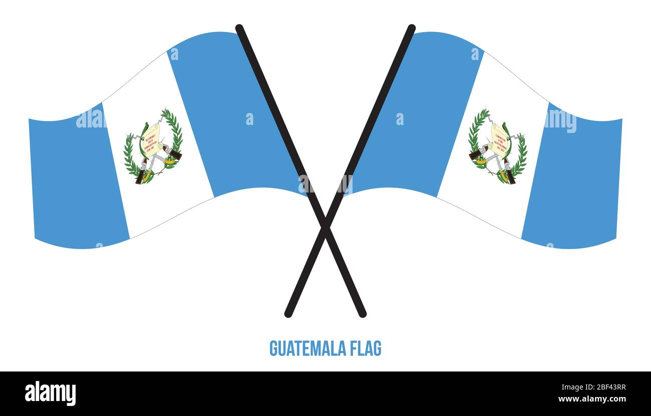 Guatemala Drapeaux Vector Illustration sur fond blanc. Guatemala drapeau national. Banque D'Images